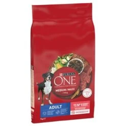 Purina ONE Medium/Maxi Adult Beef & Rice -Trixie Dog Supply Sale 253397 pla purinaone mediummaxi adult rindreis hs 01 8