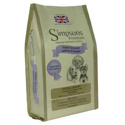 Simpsons Premium Sensitive Puppy Salmon & Potato Dry Dog Food 3 Simpsons Premium Sensitive Puppy Salmon & Potato Dry Dog Food