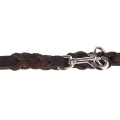 Heim Plaited Leather Double Dog Lead - Brown -Trixie Dog Supply Sale 66497 heim lederleine fg 2 0