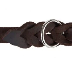 Heim Plaited Leather Double Dog Lead - Brown -Trixie Dog Supply Sale 66497 heim lederleine fg 6 2