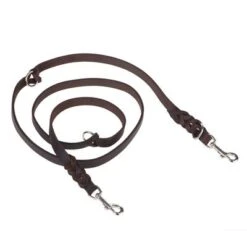 Heim Plaited Leather Double Dog Lead - Brown -Trixie Dog Supply Sale 66497 pla heim lederleine fg 11 0