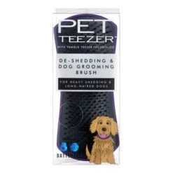 Pet Teezer De-shedding Brush -Trixie Dog Supply Sale 99699 pla newflag petteezer desheddingbrush purple hs 01 5