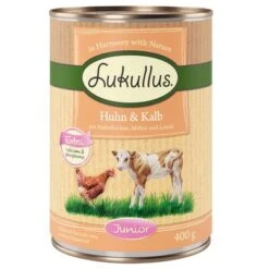 Lukullus Junior Saver Pack 24 X 400g -Trixie Dog Supply Sale lk 400g junior kalbhuhn 1000x1000 0