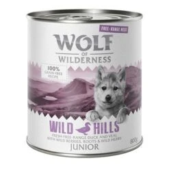 Wolf Of Wilderness Junior "Free-Range" 6 X 800g -Trixie Dog Supply Sale wow freerange junior wildhills 800g 1000x1000 1 7
